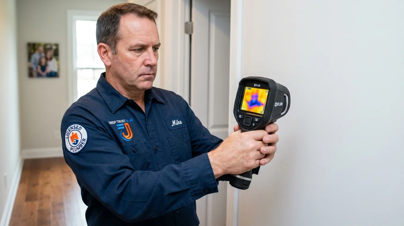 Thermal imaging leak detection by Johns Plumbing LLC in Macomb